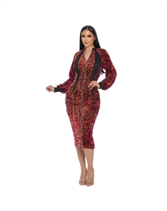 Платье миди с двухсторонней застежкой-молнией и пайетками, розовый/черный Fashnzfab