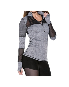 Топ с длинными рукавами и сетчатой ​​вставкой Muse Bardot в графитовом цвете, цвет graphite Tlf apparel