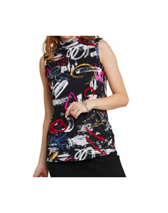 Водолазка с граффити черного цвета Compli k