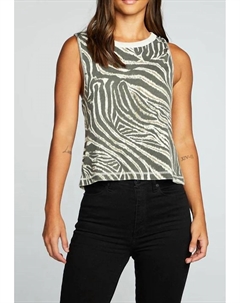 Майка-топ женская, цвет zebra print Chaser