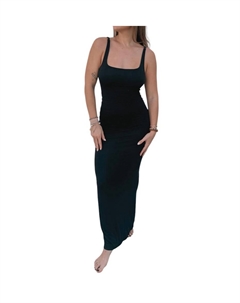 Платье макси «Пантера» в черном цвете Chaser