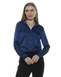 Классическая рубашка на пуговицах, темно-синий Alexia admor