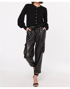 Брюки Addy Vegan Leather черного цвета Cami nyc