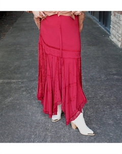 Танцы сквозь ночь юбка в бордовом цвете Scully