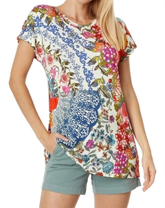 Свободная туника Tango с рукавами «летучая мышь» в цвете Multi Johnny was