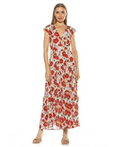 Летнее макси-платье, цвет poppy floral Alexia admor