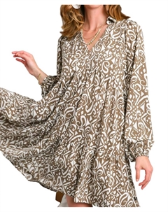 Платье в средиземноморском стиле цвета мокко, цвет mocha Umgee