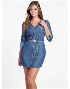 Платье с поясом Elina Chambray, цвет dark wash Guess factory