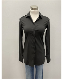 Рубашка из хлопка-стрейча с длинными рукавами черного цвета Jordan louis