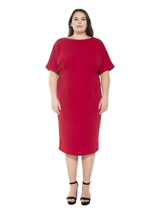 Платье Жаклин - Большой размер, красный Alexia admor