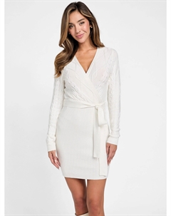 Платье Aria с косой вязкой, цвет milky Guess factory