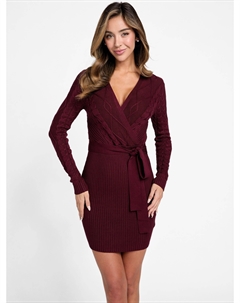 Платье Aria с косой вязкой, цвет mystic wine Guess factory