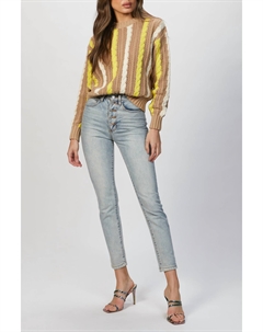 Свитер с косами бежевого цвета Msgm