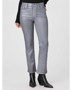 Джинсы Claudine Flare с серебристым мерцающим покрытием Luxe, цвет silver shimmer luxe coating Paige