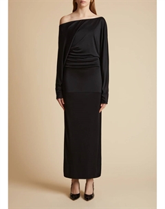 Платье Джунет в черном цвете Khaite