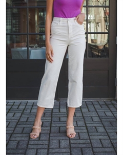 Укороченные белые джинсы Baxter Crop из неэластичного хлопка Ribcage с надписью «Голова в облаках» Blank nyc