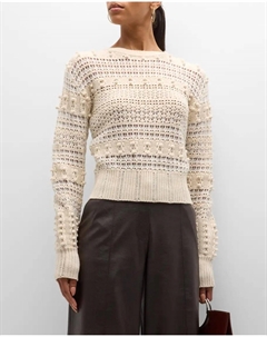 Свитер с длинными рукавами и круглым вырезом Lo белого цвета Rag & bone