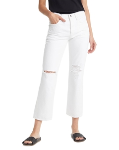 Джинсы Kali Ankle Jeans белого цвета с потертостями Edwin