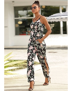 Женский комбинезон без рукавов с цветочным принтом, цвет multi print Lascana