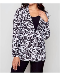 Блейзер с геометрическим принтом черного/белого цвета Compli k