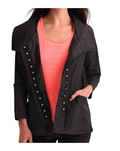 Куртка-дождевик с застежкой спереди черного цвета Angel