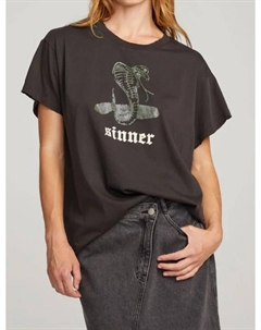 Футболка Sinner в винтажном черном цвете Chaser