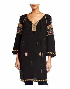 Sabah Peasant Swing Туника черного цвета Johnny was