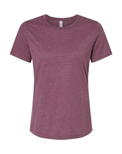 Женская свободная футболка Heather CVC, цвет heather maroon Bella+canvas