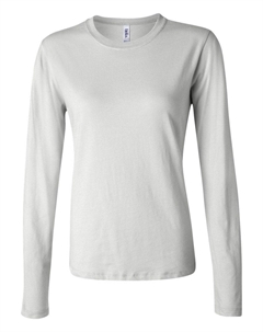 Женская футболка с длинным рукавом, белый Bella+canvas