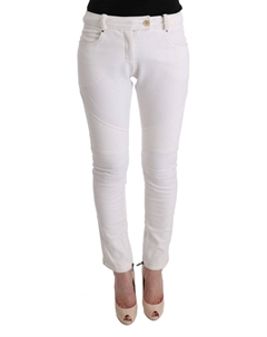 Женские брюки Chic Slim Fit из хлопка, белый Ermanno scervino