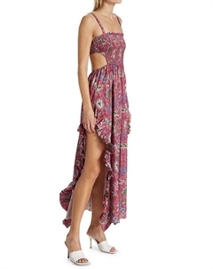 Платье Margo с розовым зачарованным узором Paisley Caroline constas