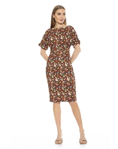 Платье миди Жаклин, цвет rust multi Alexia admor