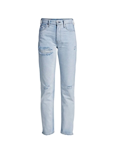 Женские джинсы Maya High Rise Slim Fit Montauk с дырками (24), синий Rag & bone