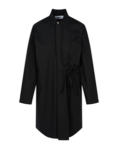 Платье-рубашка свободного кроя с завязкой на талии, черный Ambush