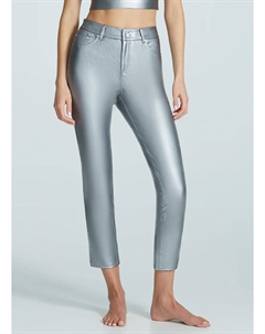 Брюки из искусственной кожи с пятью карманами в платиновом цвете, цвет platinum Commando