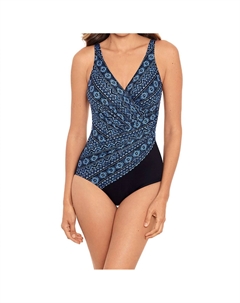 Слитный купальник Paillette Oceanus синего цвета Miraclesuit