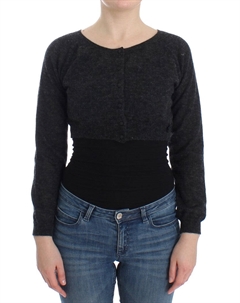 Вязаный шерстяной кардиган женский свитер, серый Ermanno scervino