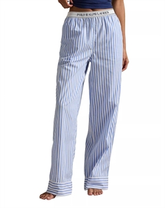 Рубашка Stripes Полосатые хлопковые брюки в цвете White Cloud Hydrangea Polo ralph lauren