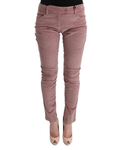 Бархатные укороченные повседневные женские брюки, розовый Ermanno scervino