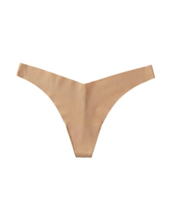 Женские классические однотонные крошечные стринги в натуральном телесном цвете, цвет true nude Commando