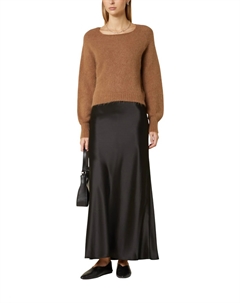 Вязаный свитер-пуловер цвета Camel Oui