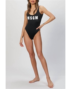 Купальник с логотипом черного цвета Msgm