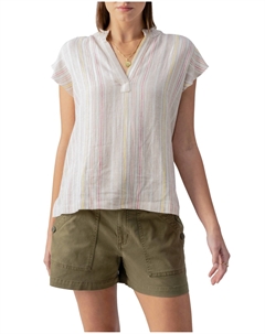 Верхняя туника с разрезом на шее в полоску Patio, цвет patio stripe Sanctuary