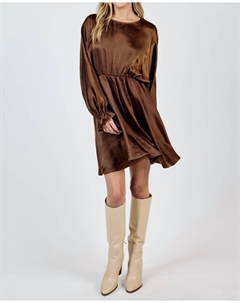 Мини-платье с рукавами «летучая мышь» коричневого цвета Sadie & sage