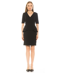 Платье из атласа, черный Alexia admor