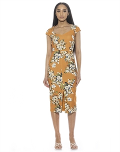 Платье Джиа, цвет mustard multi Alexia admor