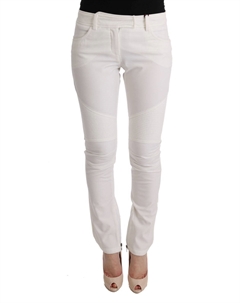 Женские брюки Chic Slim Fit из хлопка, белый Ermanno scervino