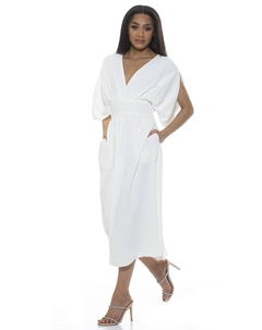 Платье August с разрезными рукавами, кремовый Alexia admor