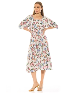 Платье Эмили с круглым вырезом, цвет ivory floral Alexia admor