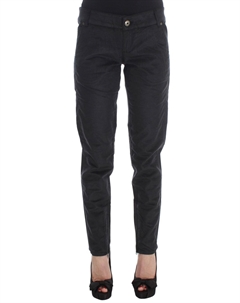 Женские брюки из хлопковой смеси, стандартного кроя, черный Ermanno scervino